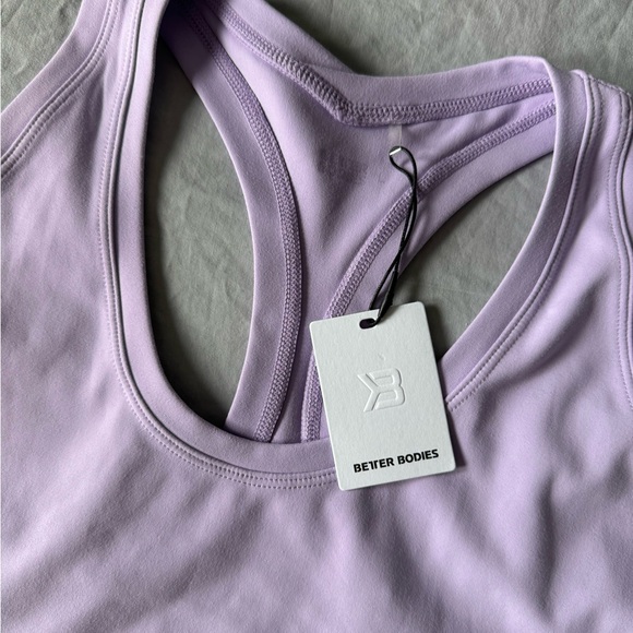 BETTER BODIES CORE CROP T-BACK COOL PURPLE SIZE LARGE - Picture 13 of 14